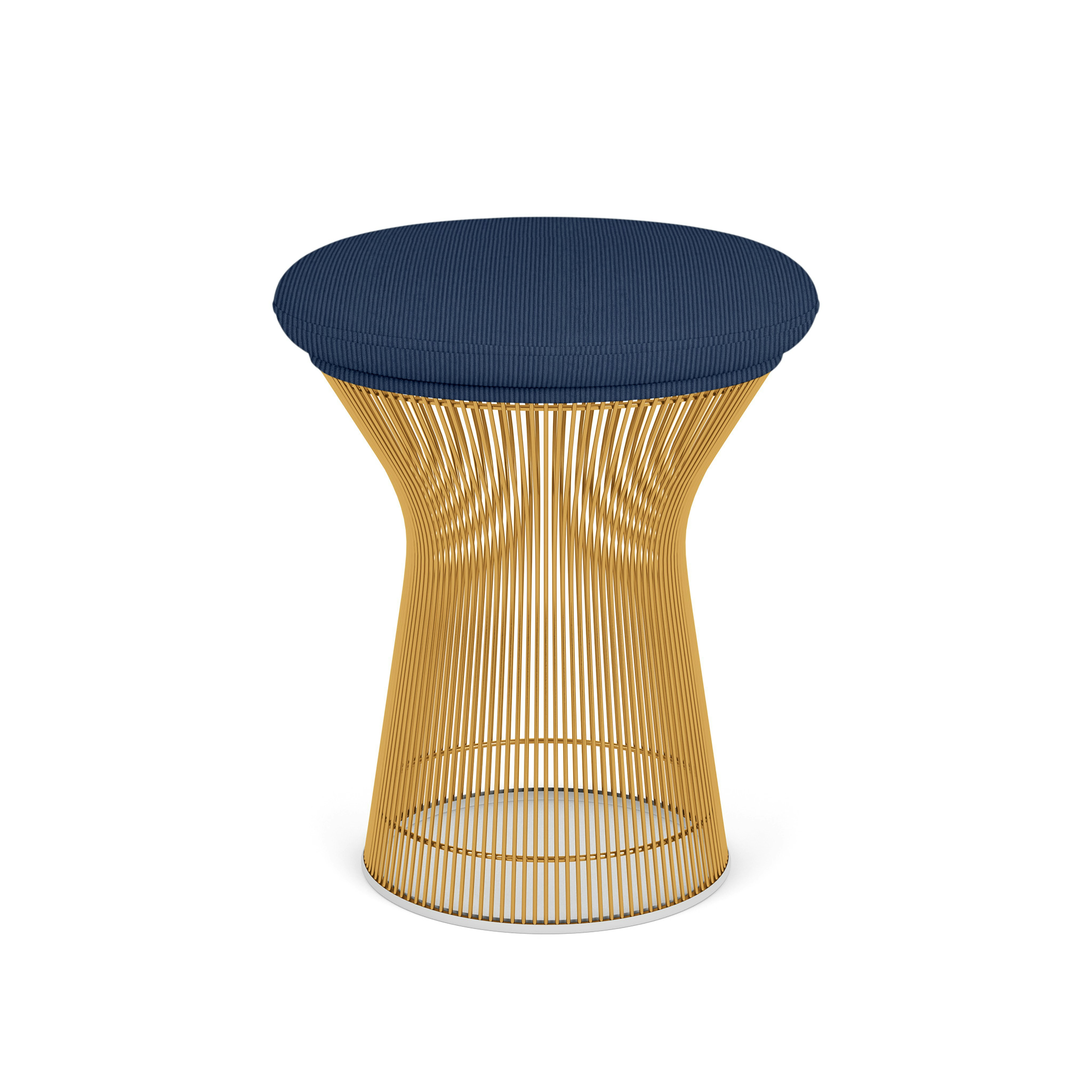 Platner Stool - Gold,  Cozy Cord,  Midnight Blue