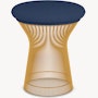Platner Stool - Gold,  Cozy Cord,  Midnight Blue