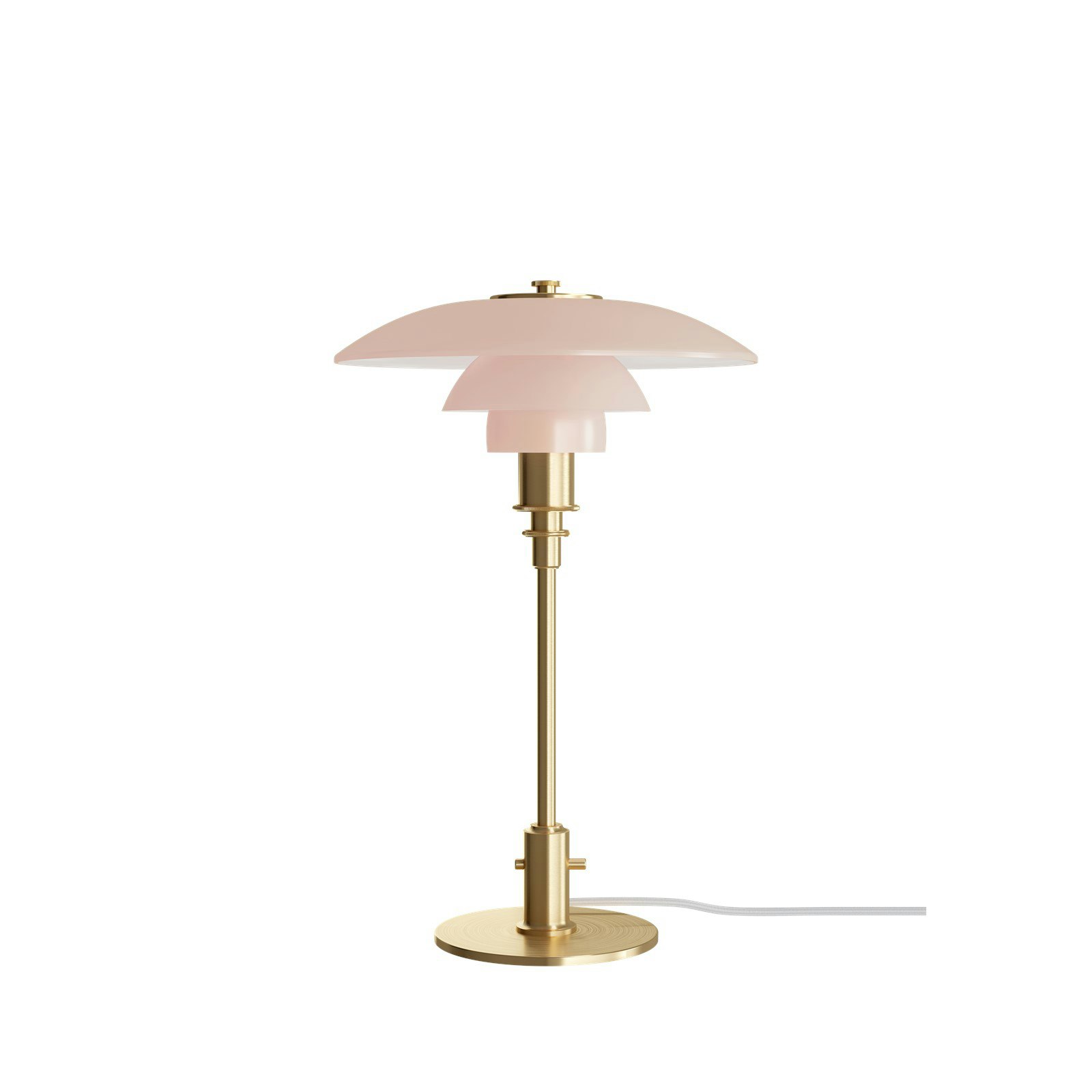 PH 3/2 Table Lamp in Pale Rose and Brass