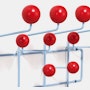 Eames Hang-It-All, Blue/Red