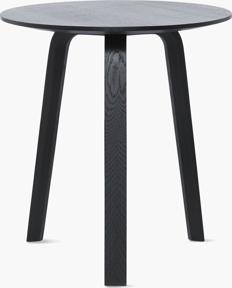 A black Bella Side Table viewed from the back