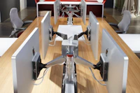 Sapper Monitor Arms on Antenna Workspaces Big Table