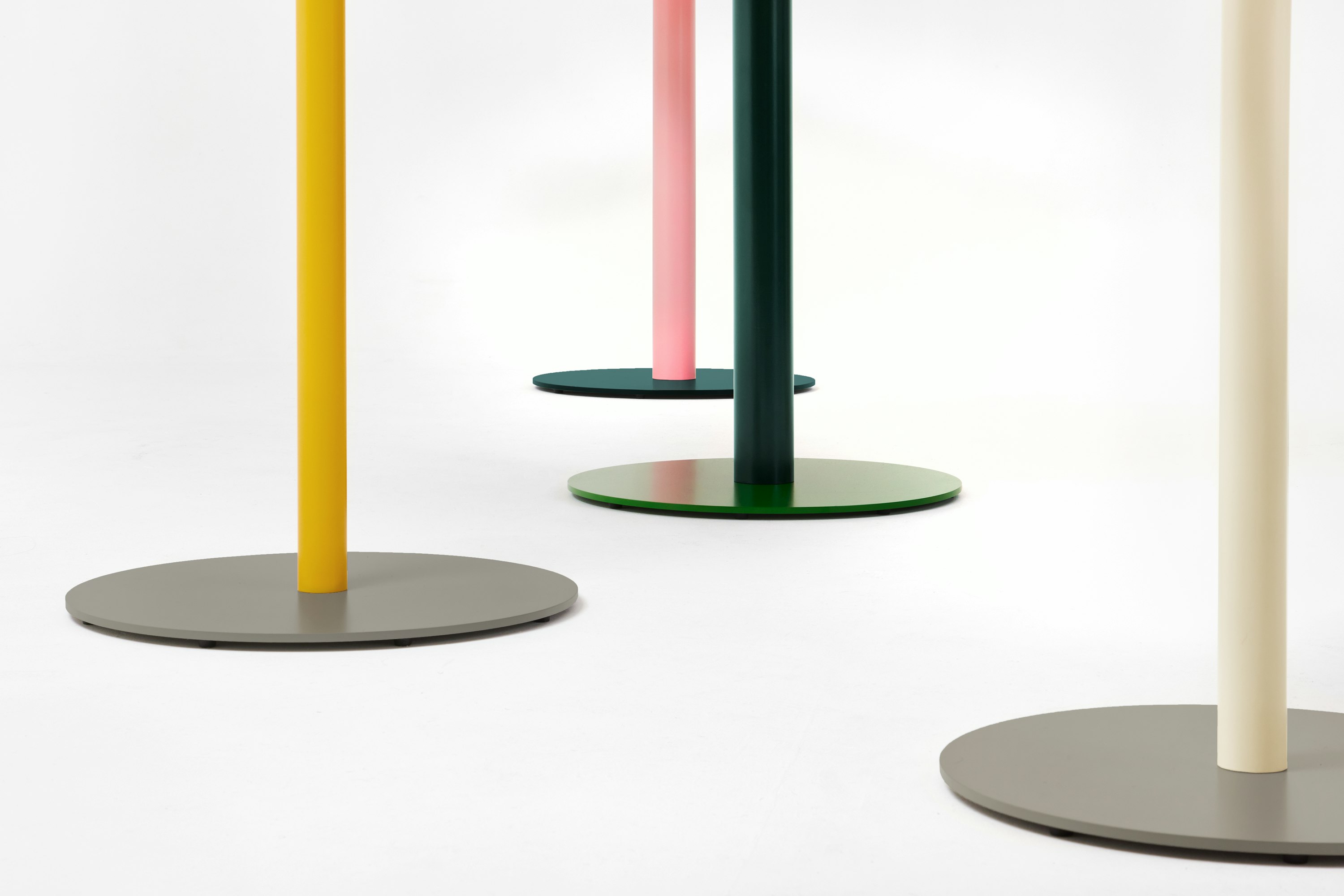 Detail of Tier table stem and base finishes.