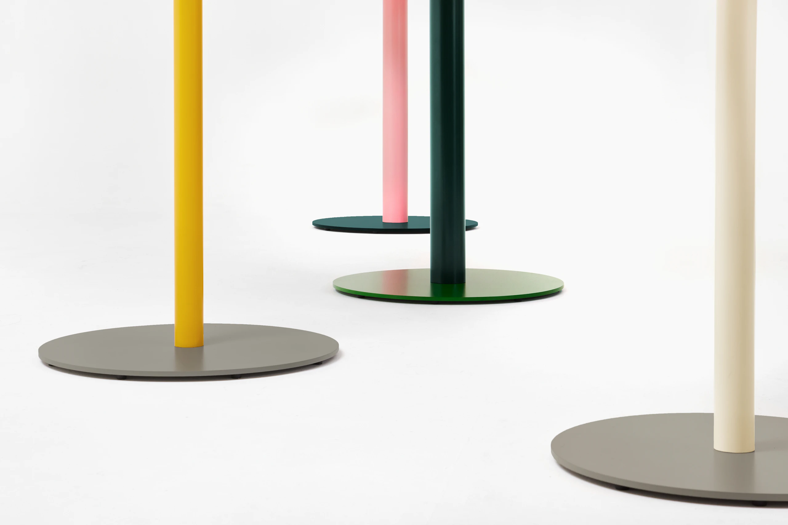 Detail of Tier table stem and base finishes.