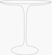 Saarinen Side Table, Oval 28 20" Round Low