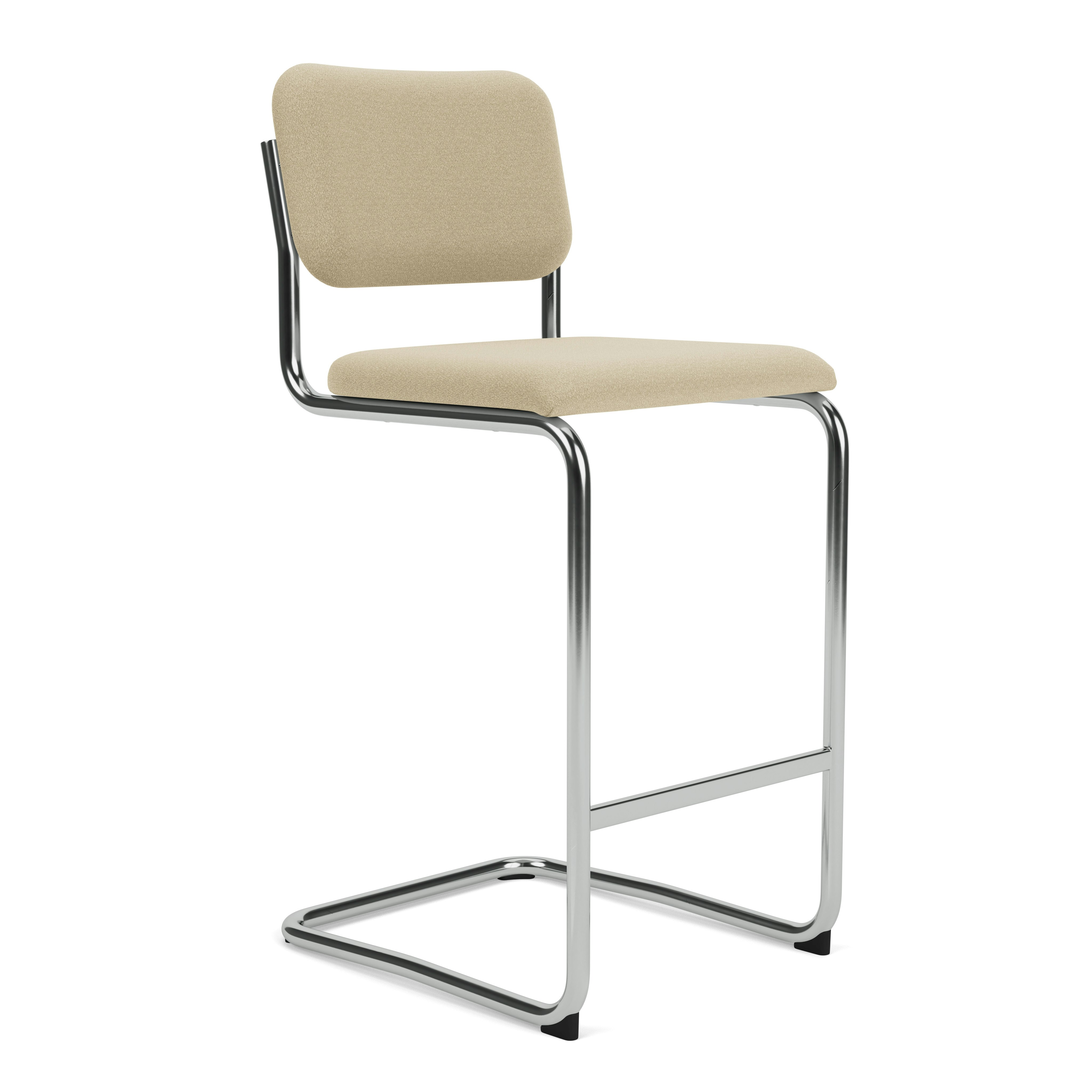 Cesca Stool Fully Upholstered, ClassicBoucle, Neutral, Bar