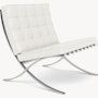 Barcelona Chair -  Acqua Leather, Bering Sea