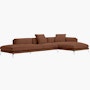 Como Open Sectional Como Open Sectional, Leather