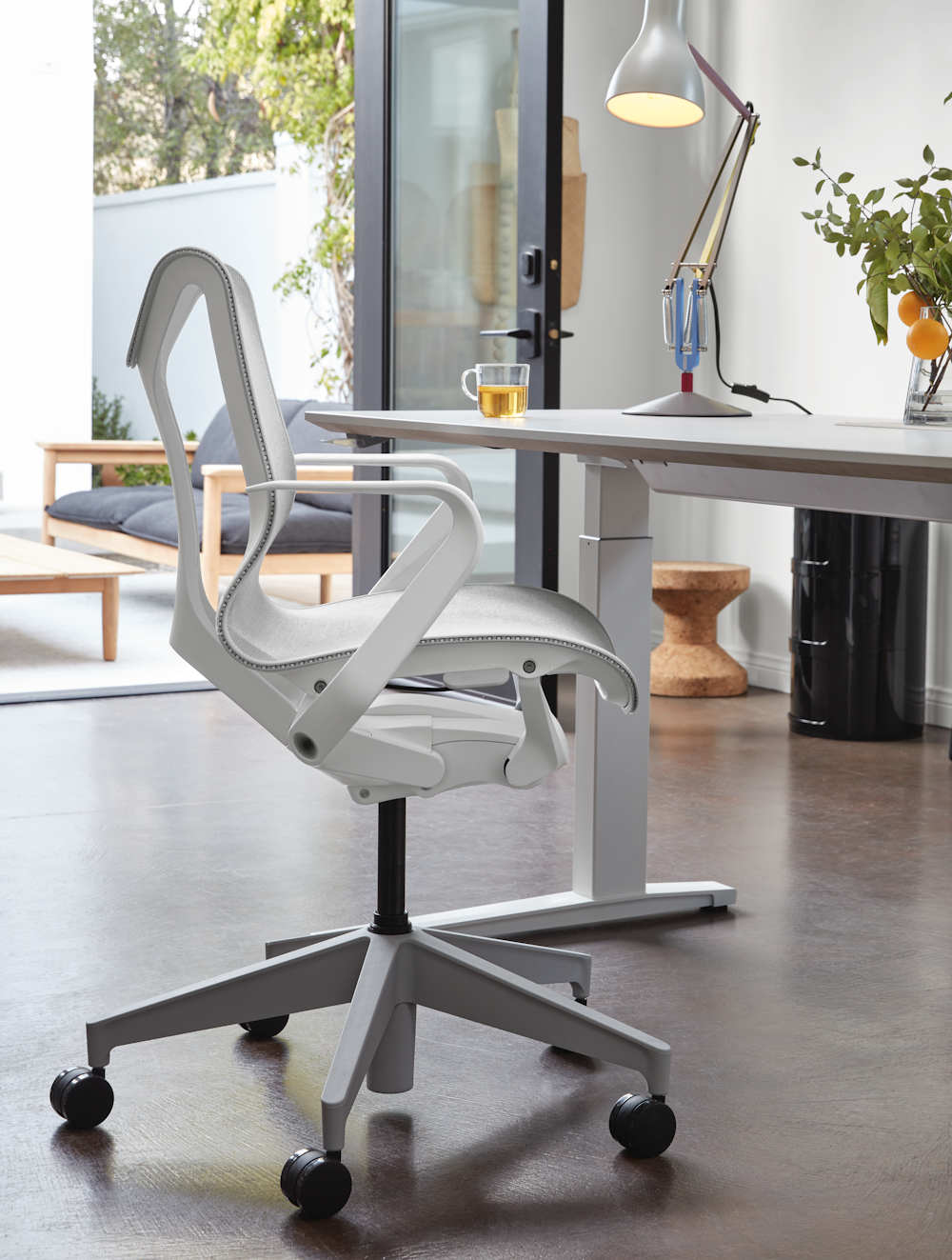 Cosm Chair Low Back with Renew Desk