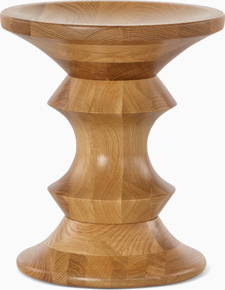 White Oak Eames Turned Stool in Shape A