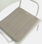 Linear Steel Lounge Chair Seat Pad - Lounge Chair Seat Pad in Twitell Light Grey