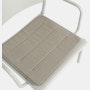 Linear Steel Lounge Chair Seat Pad - Lounge Chair Seat Pad in Twitell Light Grey