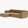 Barber Osgerby Asymetric Sectional - Right, Hourglass, Latte, Chrome