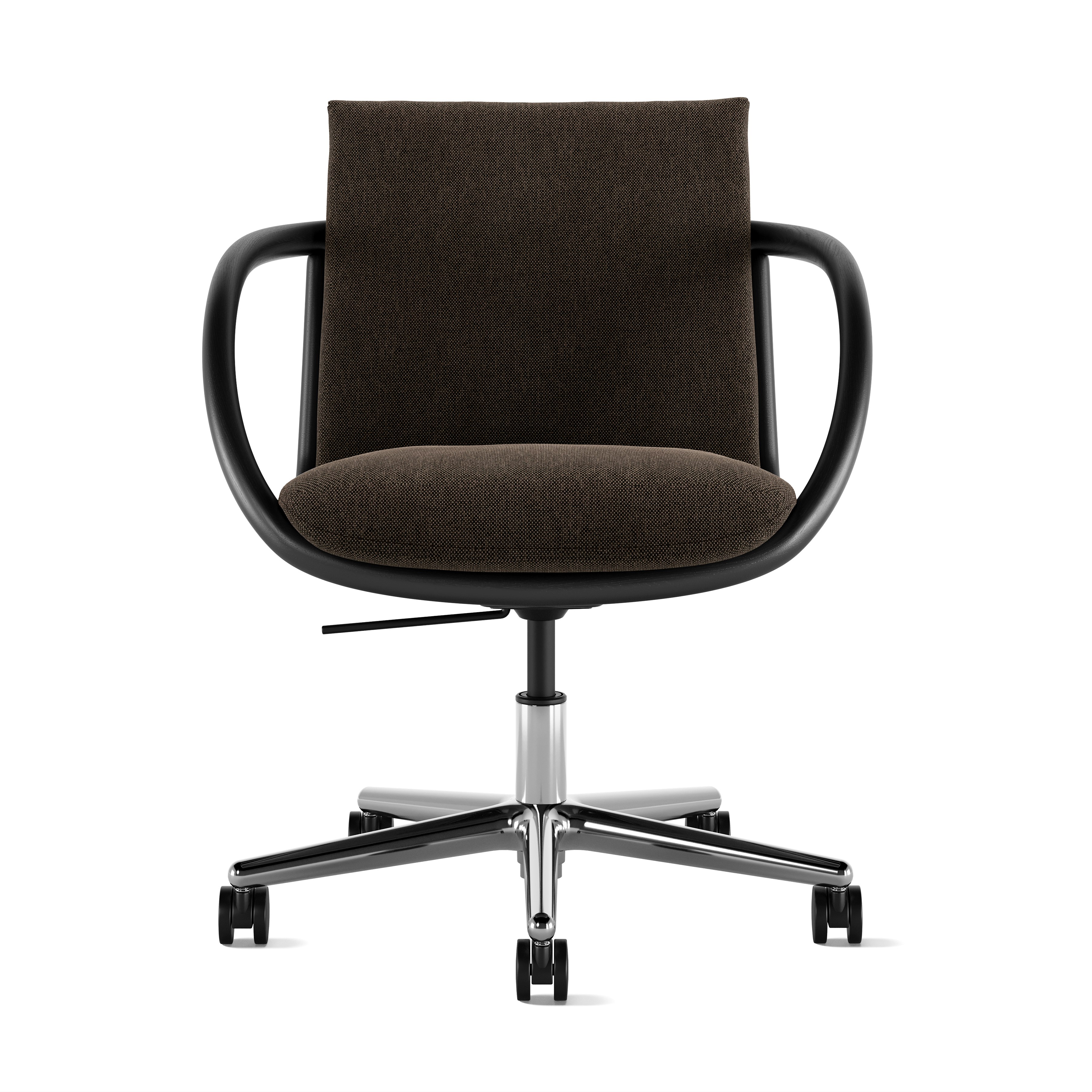 Full Loop Task Chair - Mode Hollow,  Ebony,  Polished Aluminum