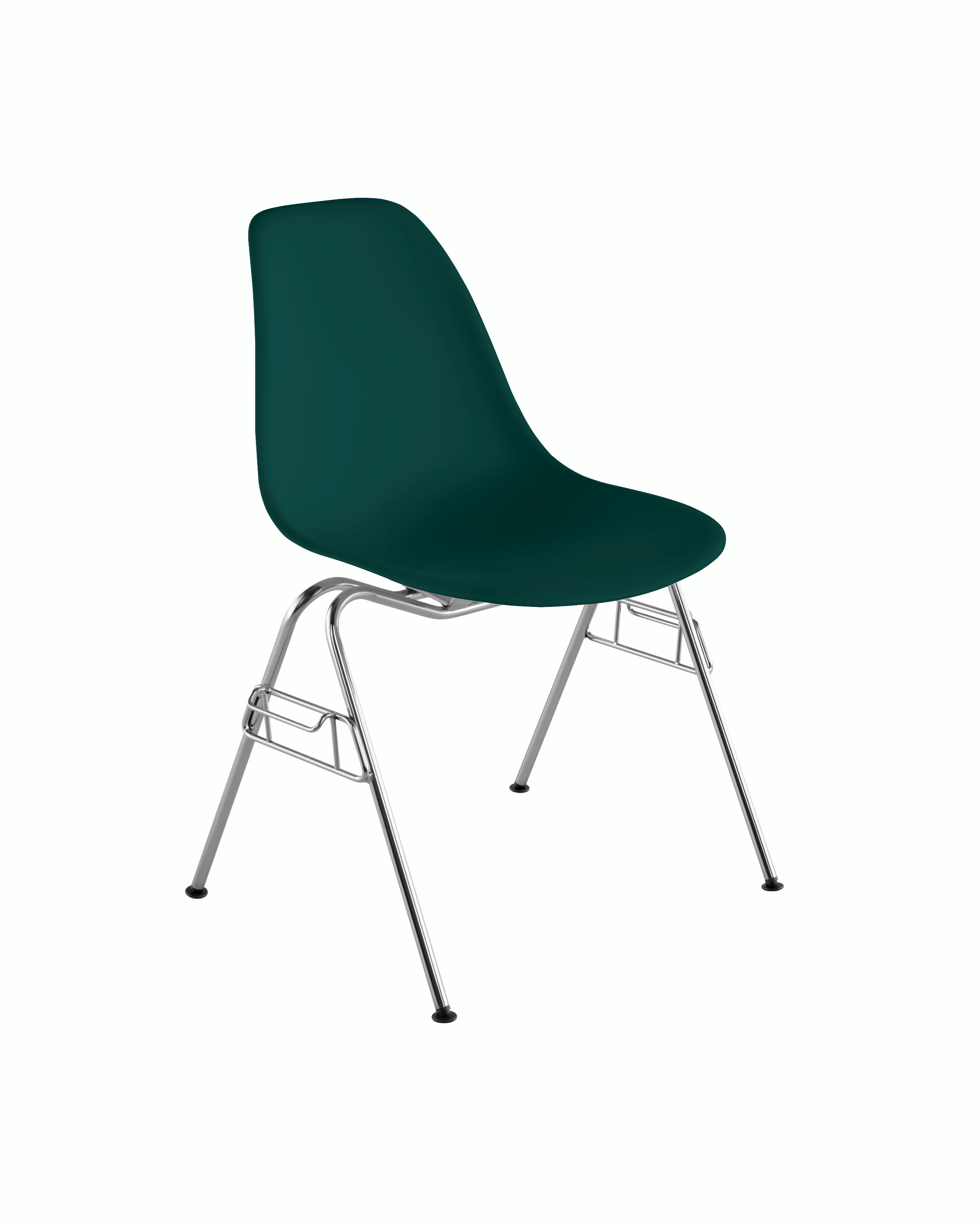 Eames Molded Plastic Side Chair,  Stacking Base