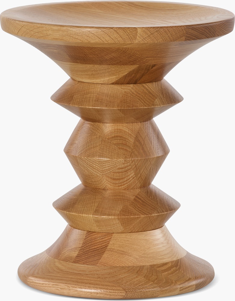 White Oak Eames Turned Stool in Shape C