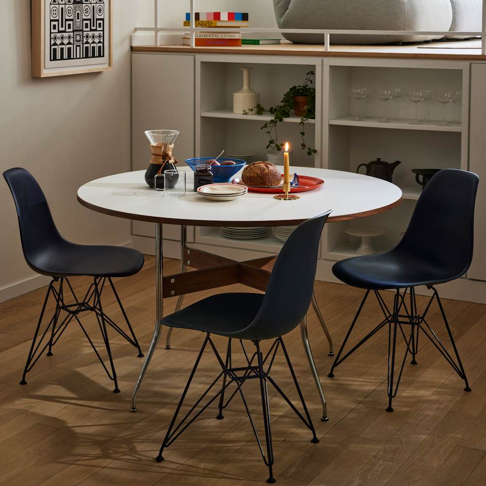 HM X HAY Eames Shell Chair and Nelson Swag Leg Dining Table