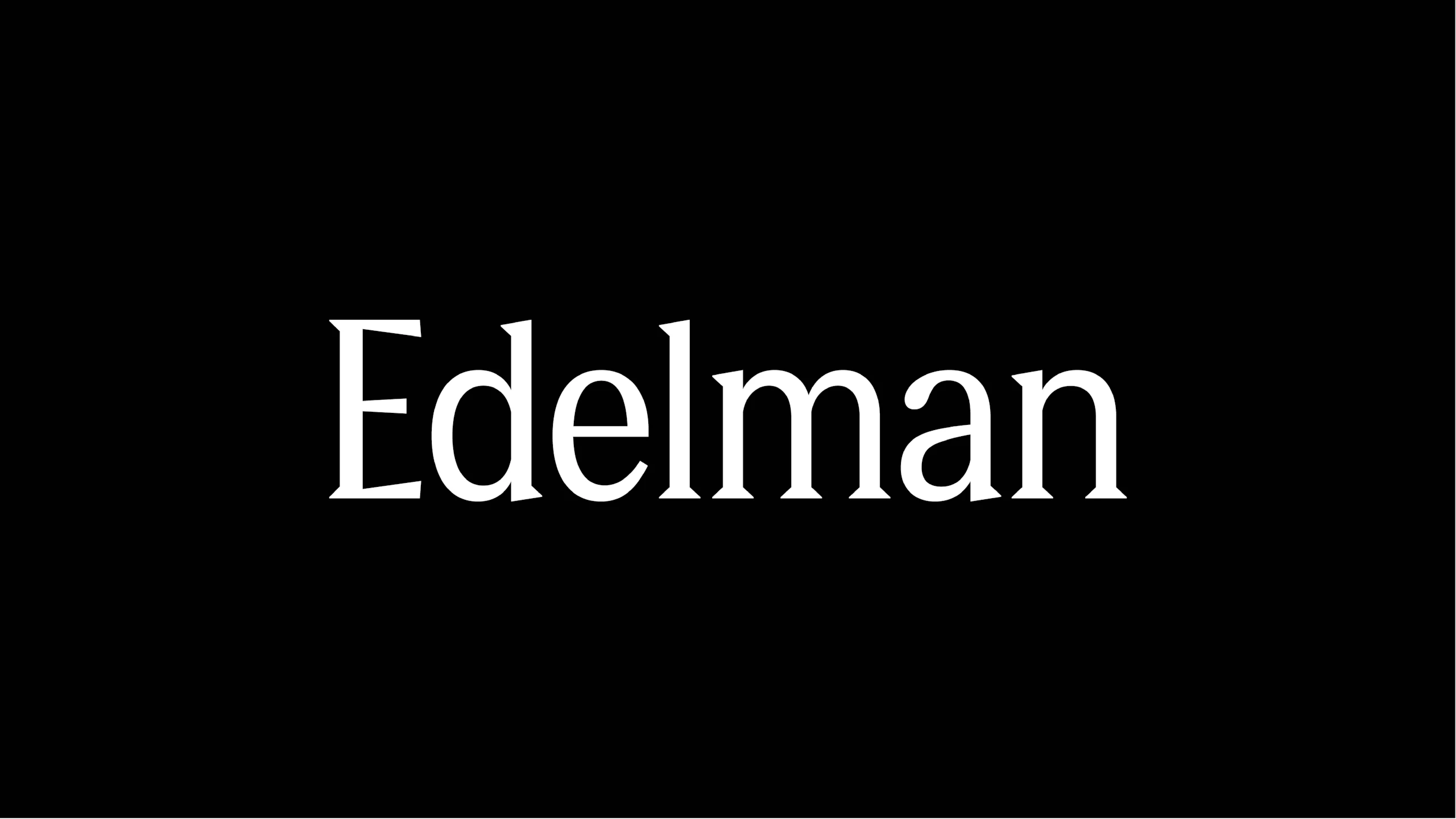 Edelman Leather logo on a black background.