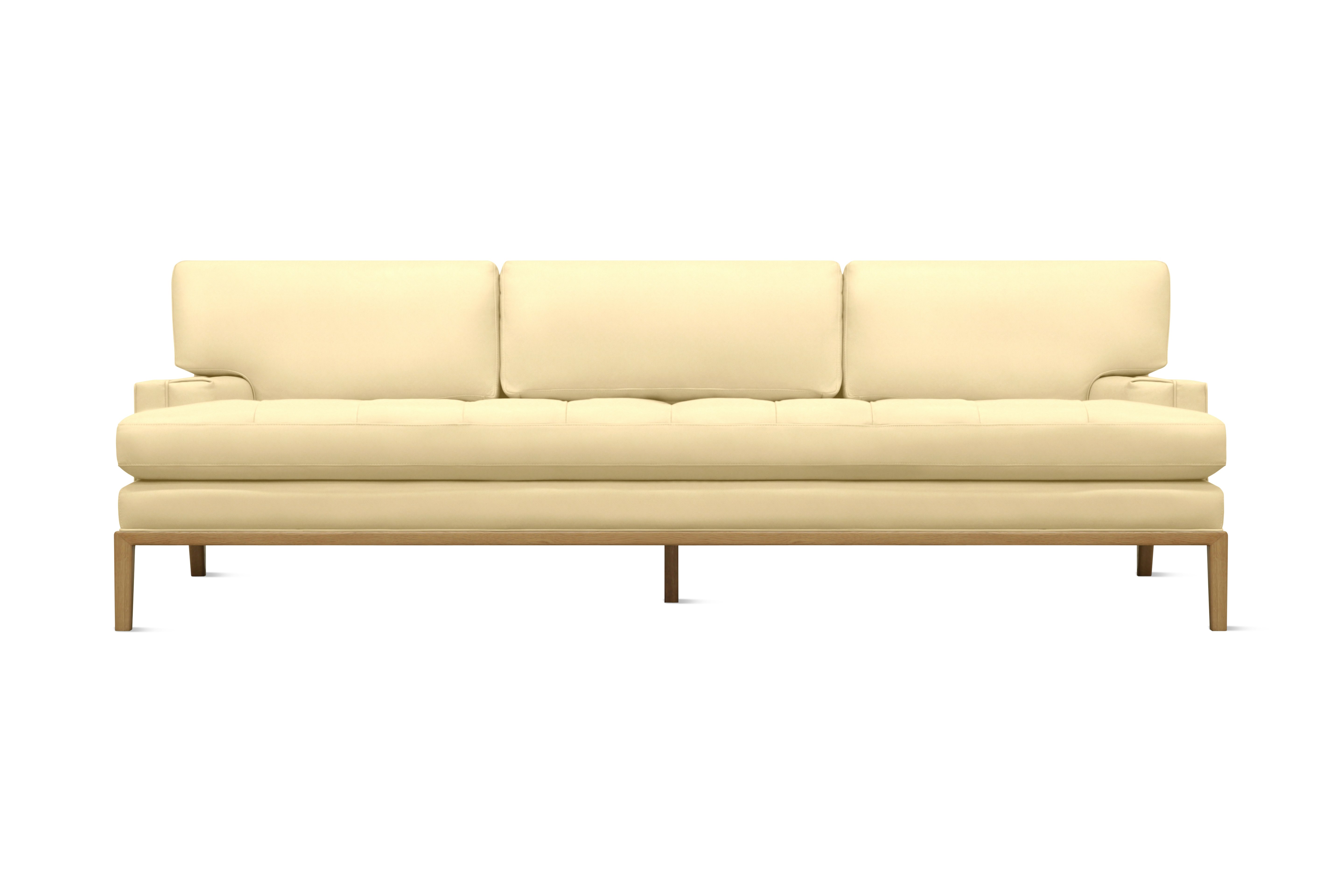 Forster Sofa - Marquis Velvet,  Ecru,  Oak