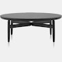 A Round Reframe Table in Ebony ash.