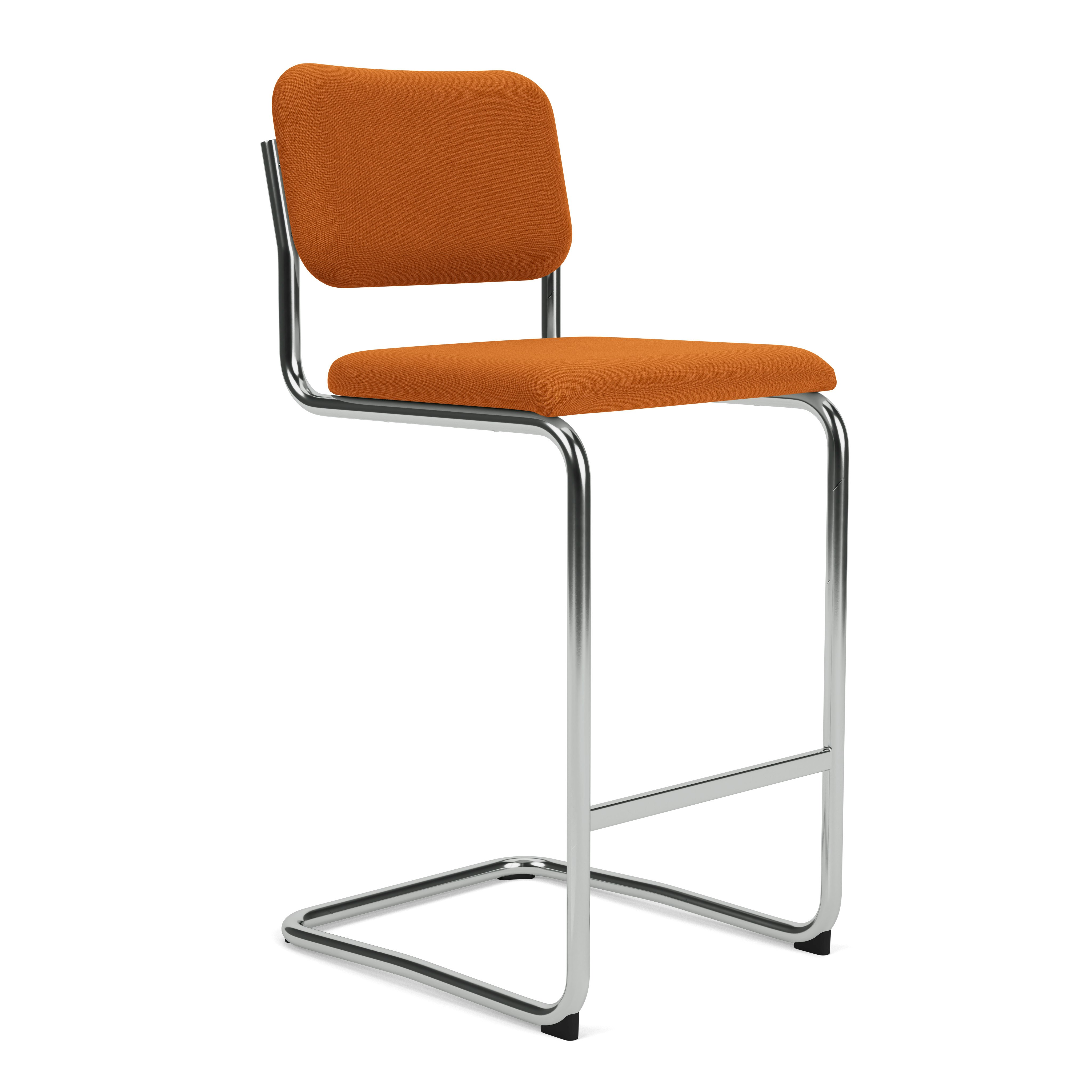 Cesca Stool Fully Upholstered, Hourglass, Sunshine, Bar