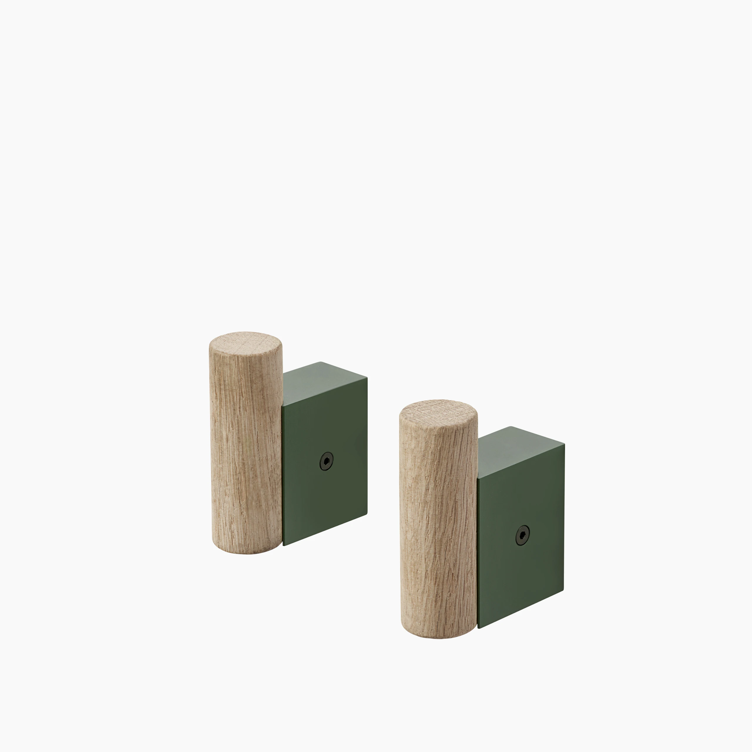 Attach coat hooks dark green oak 2 set Muuto 5000x5000