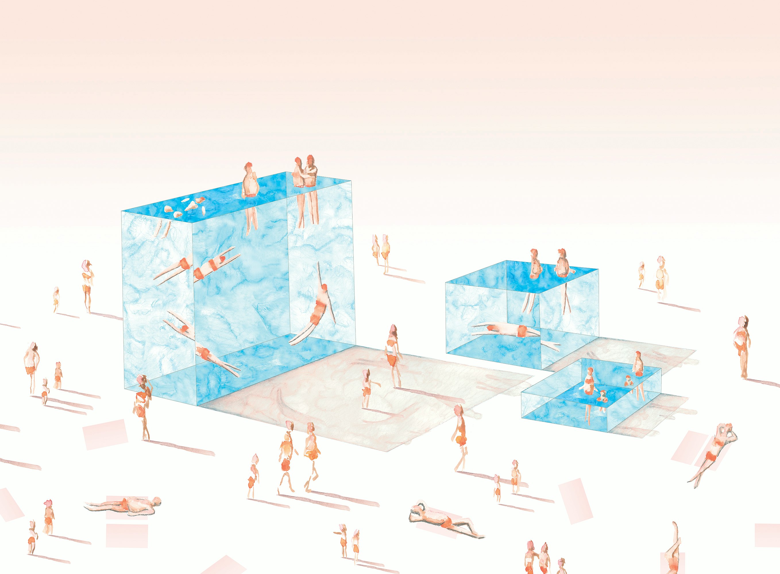 "BeachLand Pools V33-35" by Eddie K