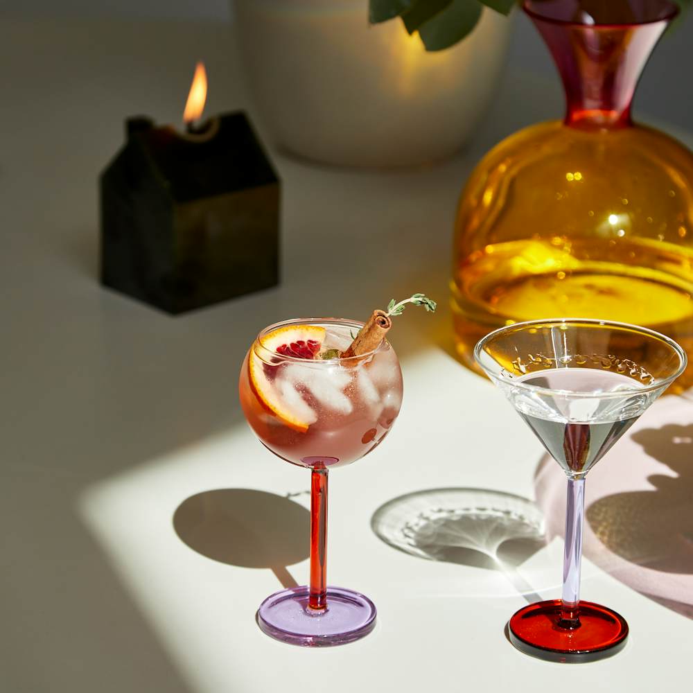 Piano Martini Set and Bilboquet Wine Glasses
