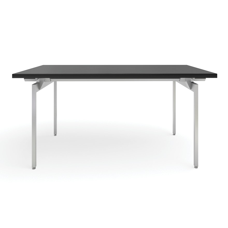 Antenna Desk - Jet Black, Laminate, Silver