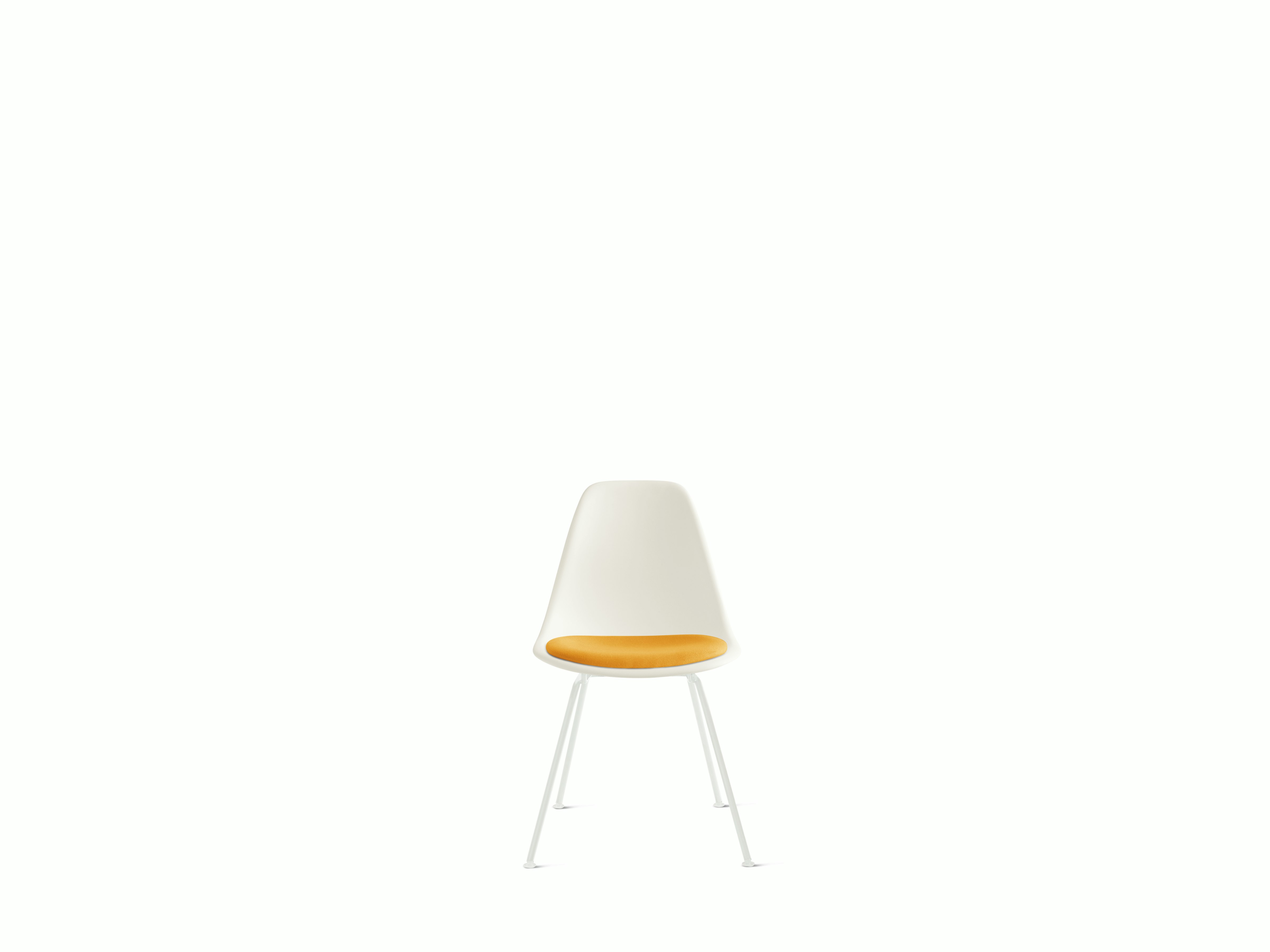 Eames Molded Plastic Side Chair with Seat Pad (DWR)