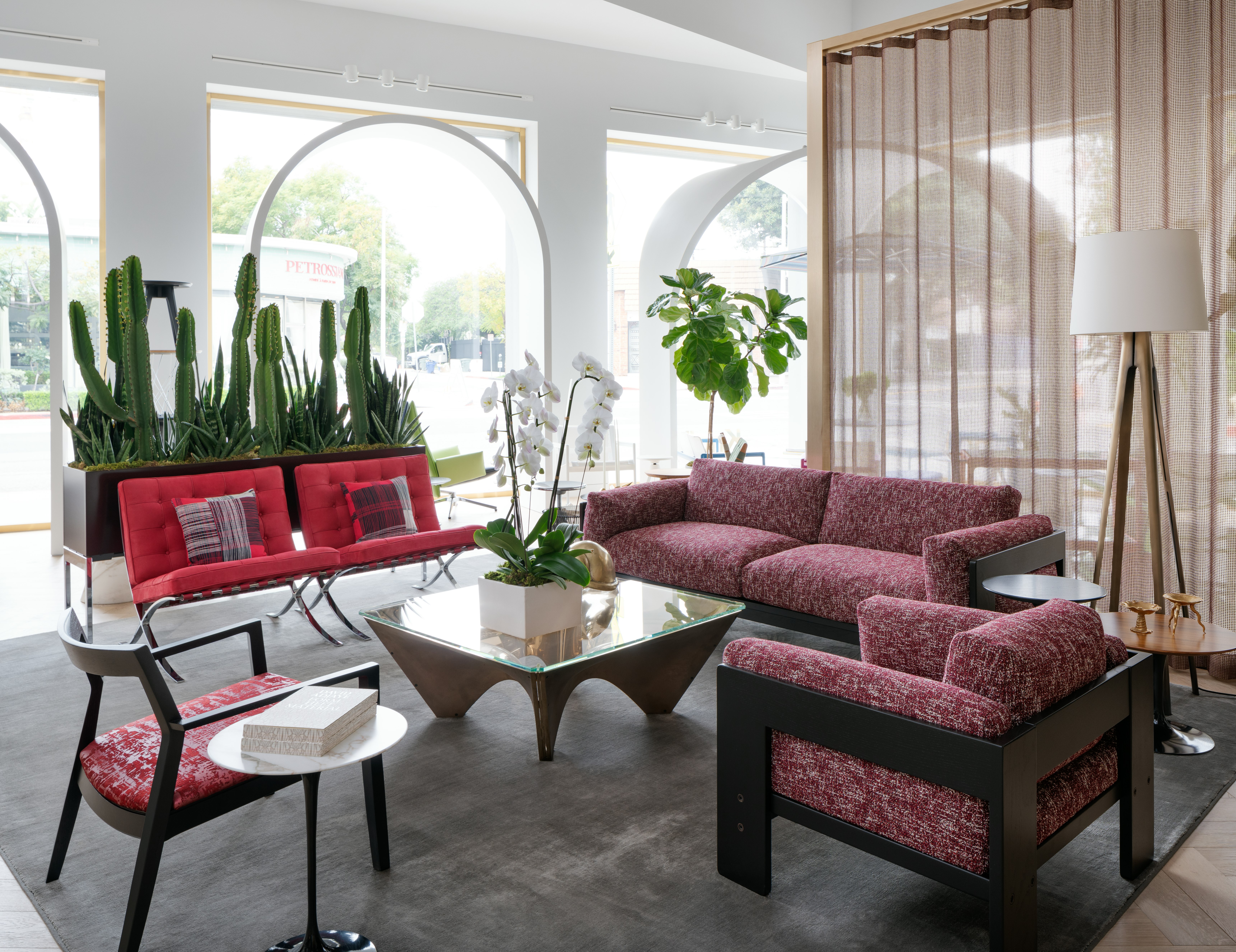 los angeles home design shop bastiano sofa lounge chair corona coffee table david adjaye saarinen side table krusin side chair