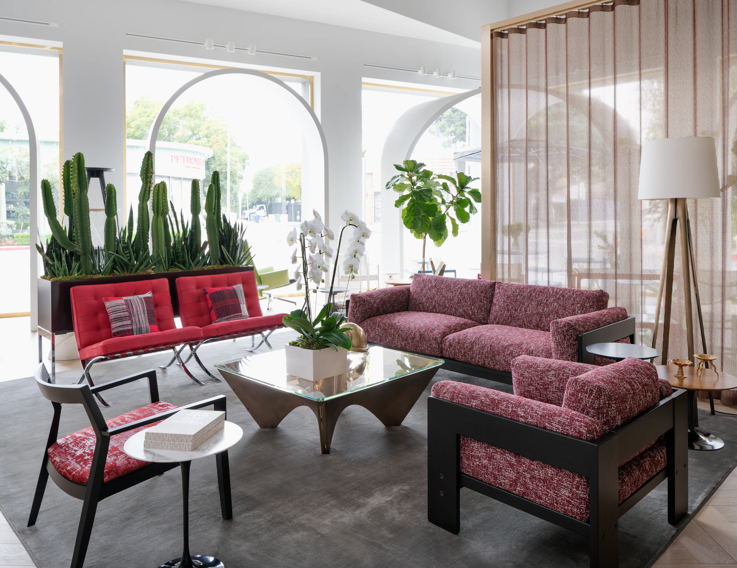 los angeles home design shop bastiano sofa lounge chair corona coffee table david adjaye saarinen side table krusin side chair