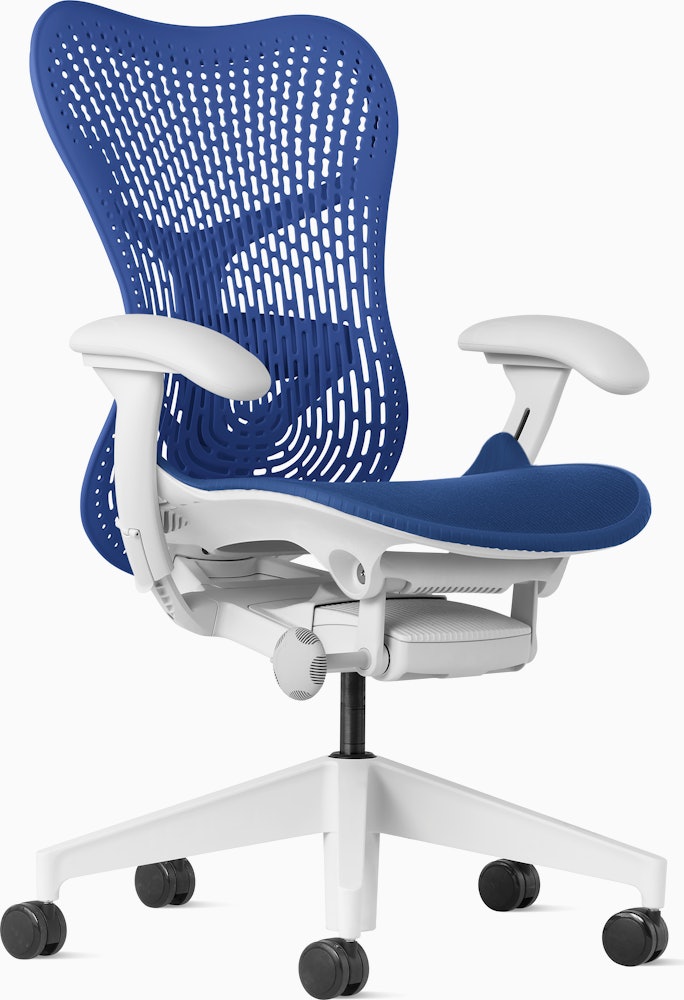 Mirra 2 Chair in alpine with Ultramarine Triflex Suspension and Fixed Seat