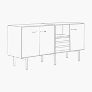 Ven Sliding Door Credenza