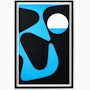 Nelson Pop Art Blue and Black Poster Nelson Pop Art Blue and Black Framed Poster
