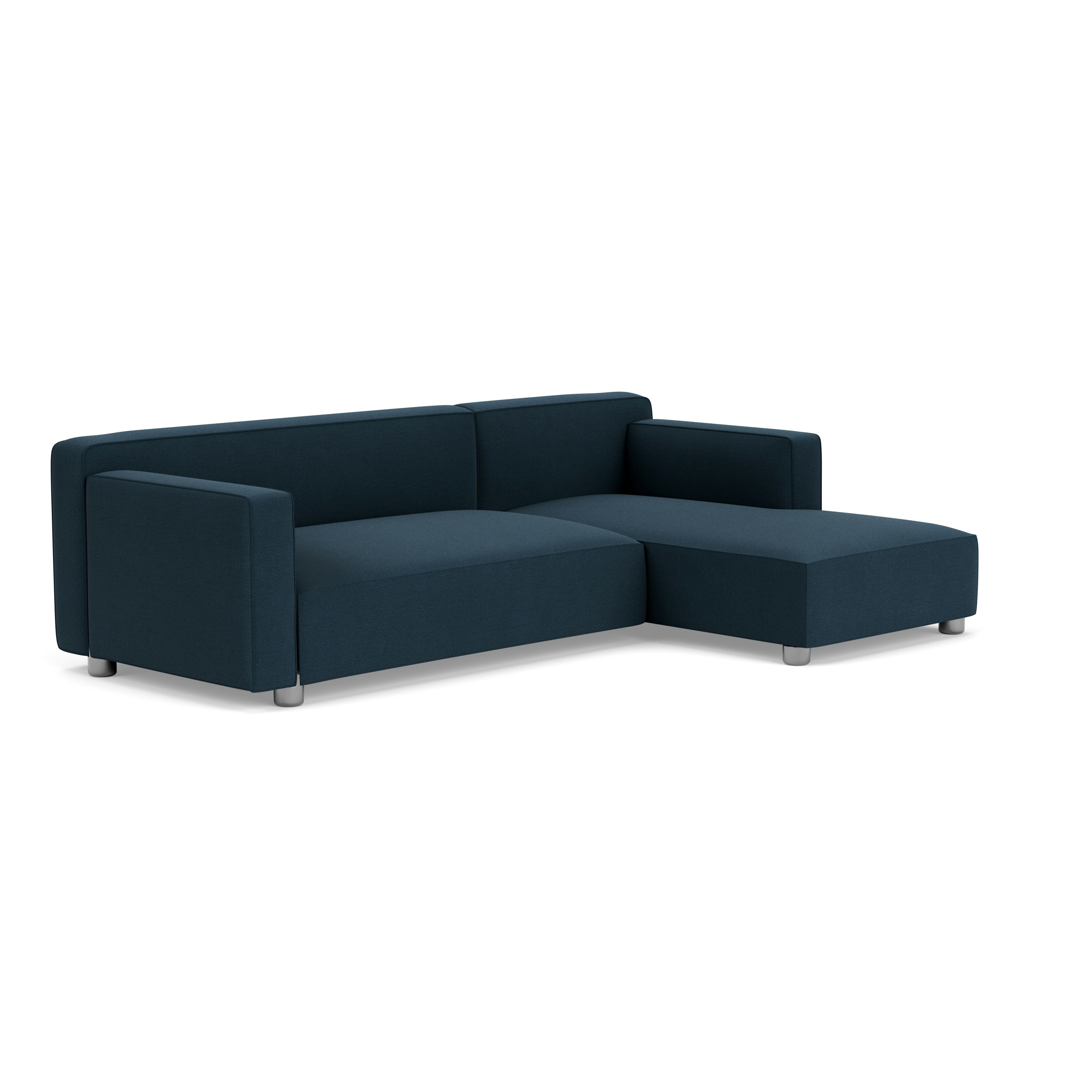 Barber Osgerby Asymetric Sectional - Left, Hourglass, Indigo, Chrome