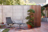 Eames Outdoor Aluminum Lounge Chair and Ottoman