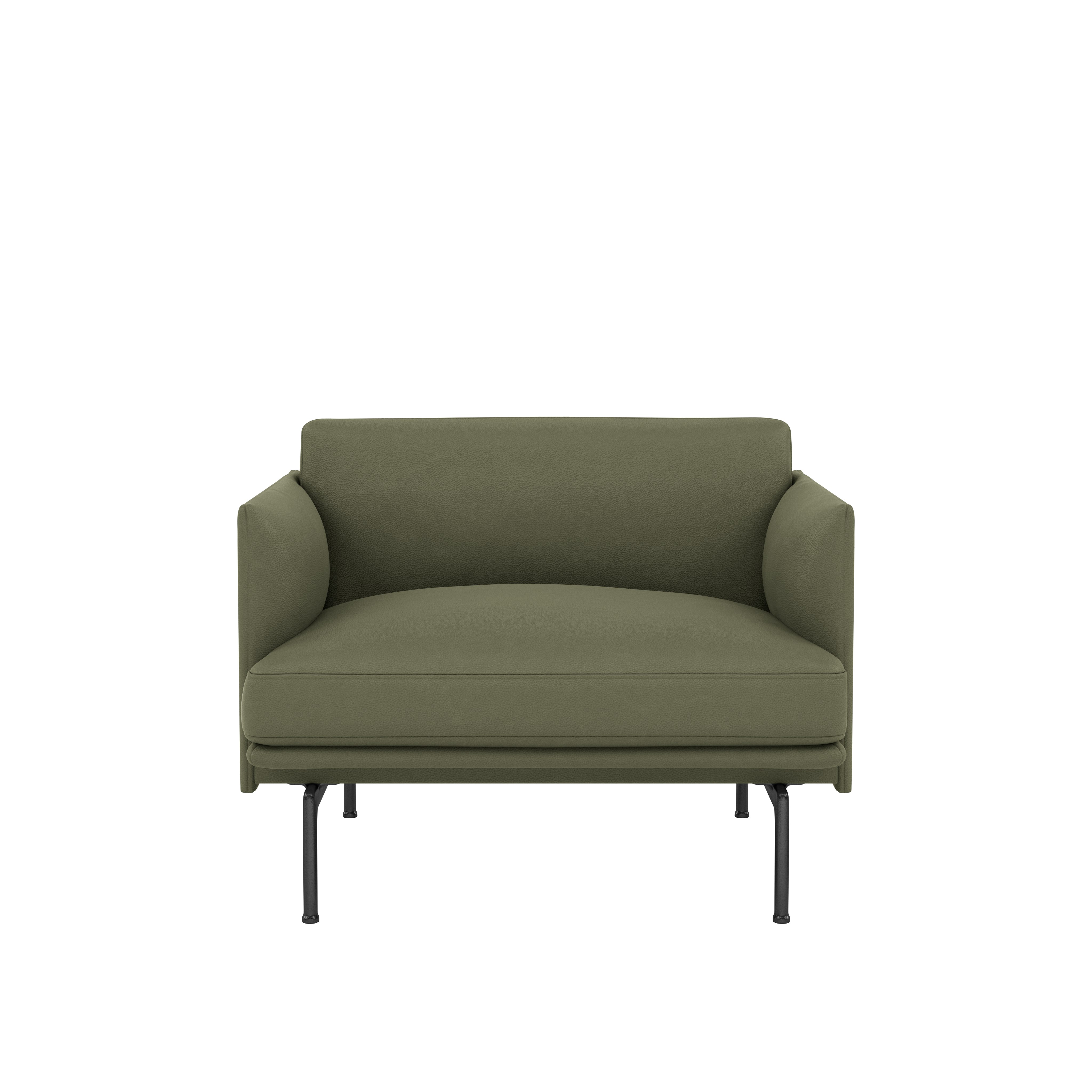 Outline Chair\BASE: Black\LEATHER: Easy Leather (R)\COL: Birch