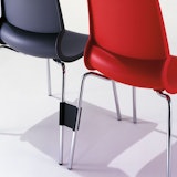 Knoll Red Gigi Stacking Chair Ganging Mechanism