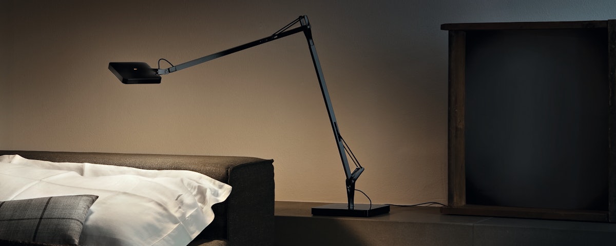 Kelvin LED Table Lamp on a bedside table