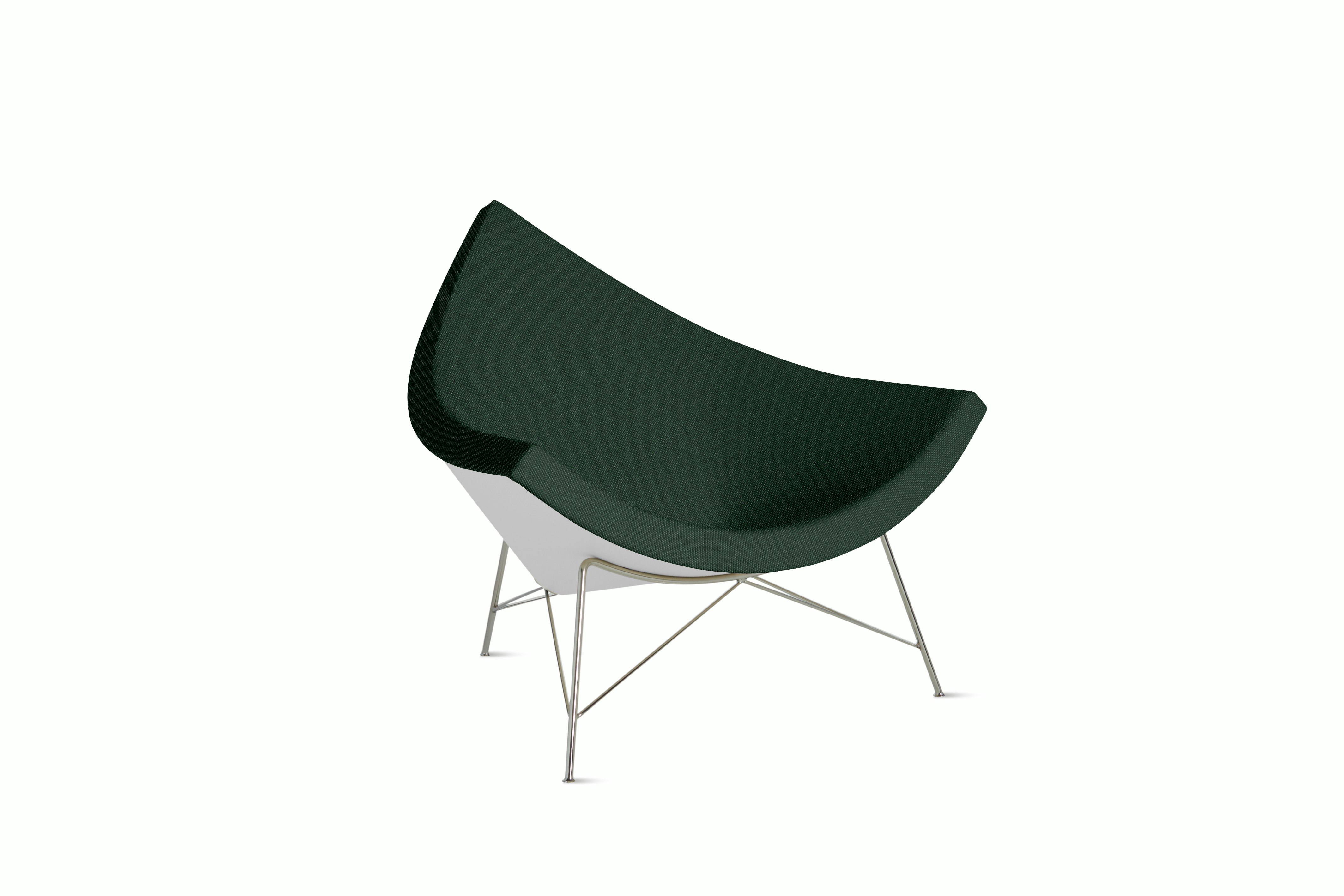 Nelson Coconut Lounge Chair in Mode Outdoors with Chrome Base