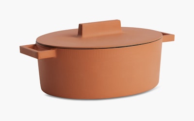 Terra Cotto Large Oval Casserole with Lid
