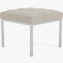 Florence Knoll Relaxed Stool - Crossroad, Almond, Pol Chrome