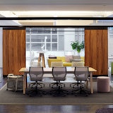 rockwell unscripted creative wall multigeneration by knoll sawhorse table 