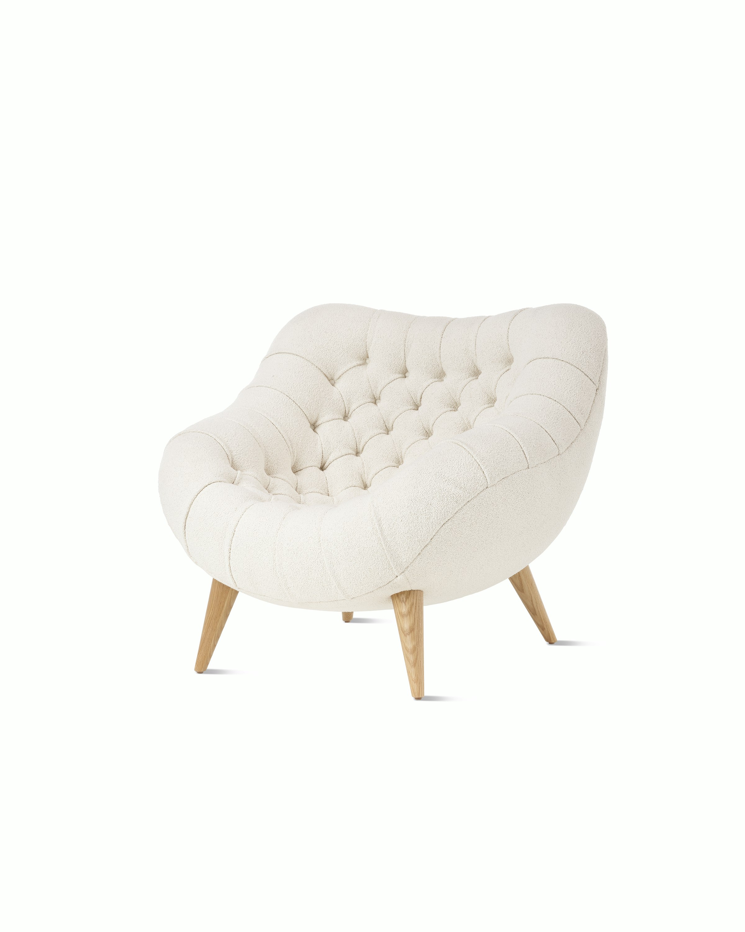 Rohde Easy Chair in ivory front angled view.