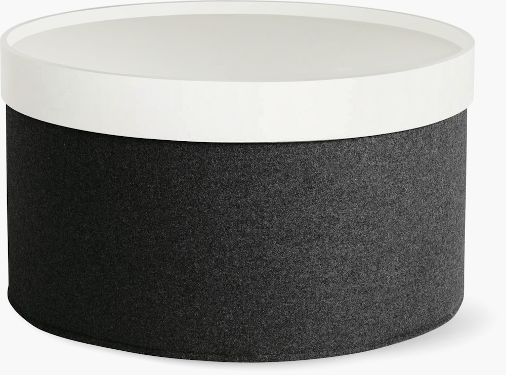 Drum Pouf Tray Wide