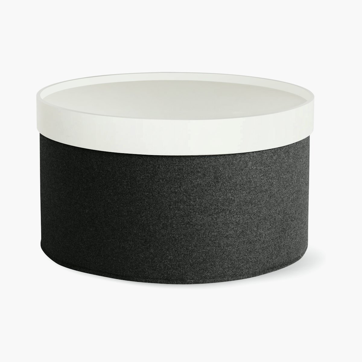 Drum Pouf Tray, Wide
