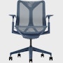 A Cosm low-back, nightfall chair with height-adjustable arms.
