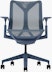 A Cosm low-back, nightfall chair with height-adjustable arms.