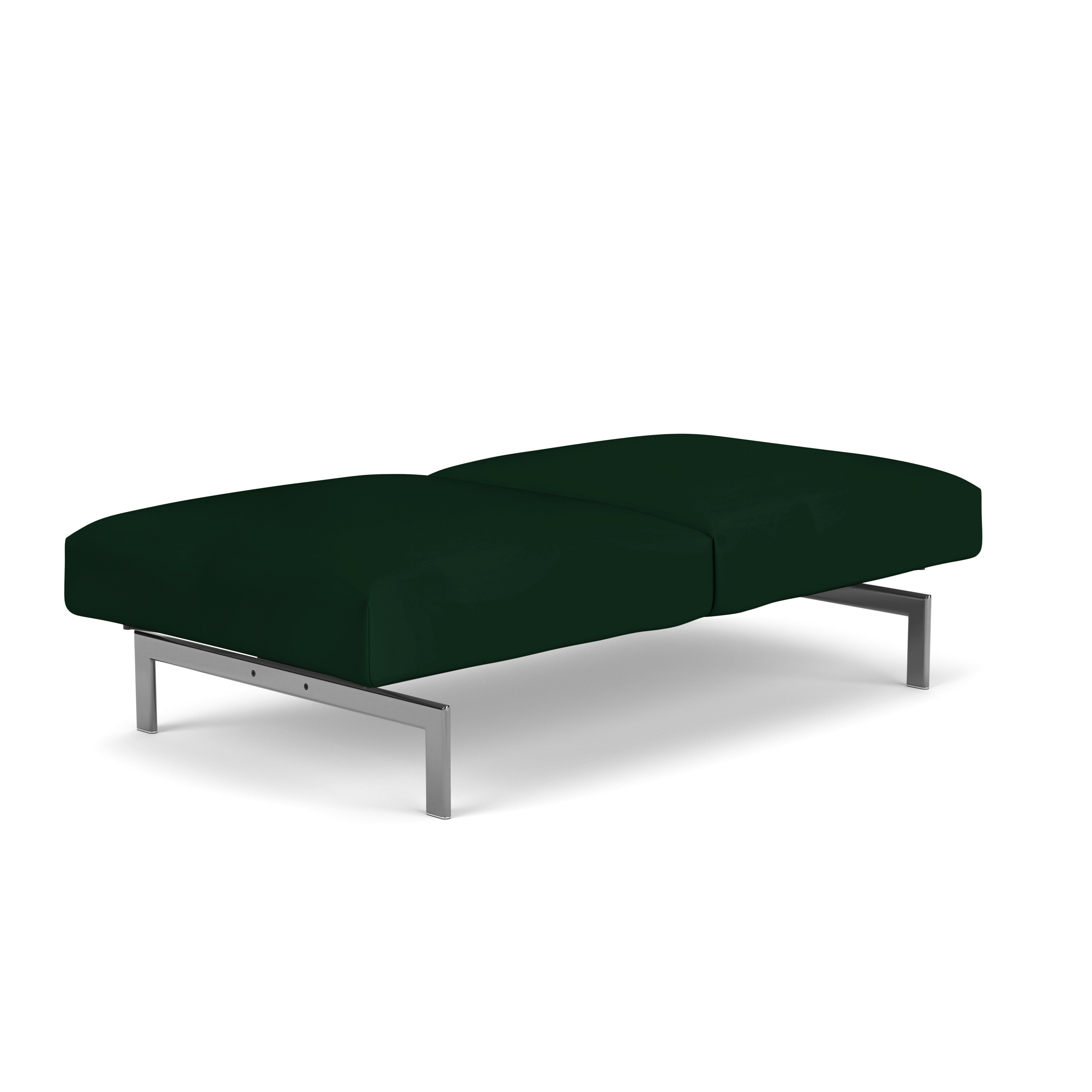 Avio Bench - Two Seater,  Volo Leather,  Arbor Shade,  Polished Chrome